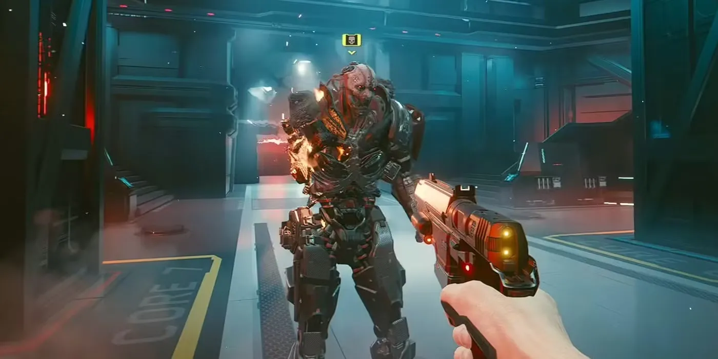 Adam Smasher, cyborg khổng lồ và là trùm cuối trong Cyberpunk 2077