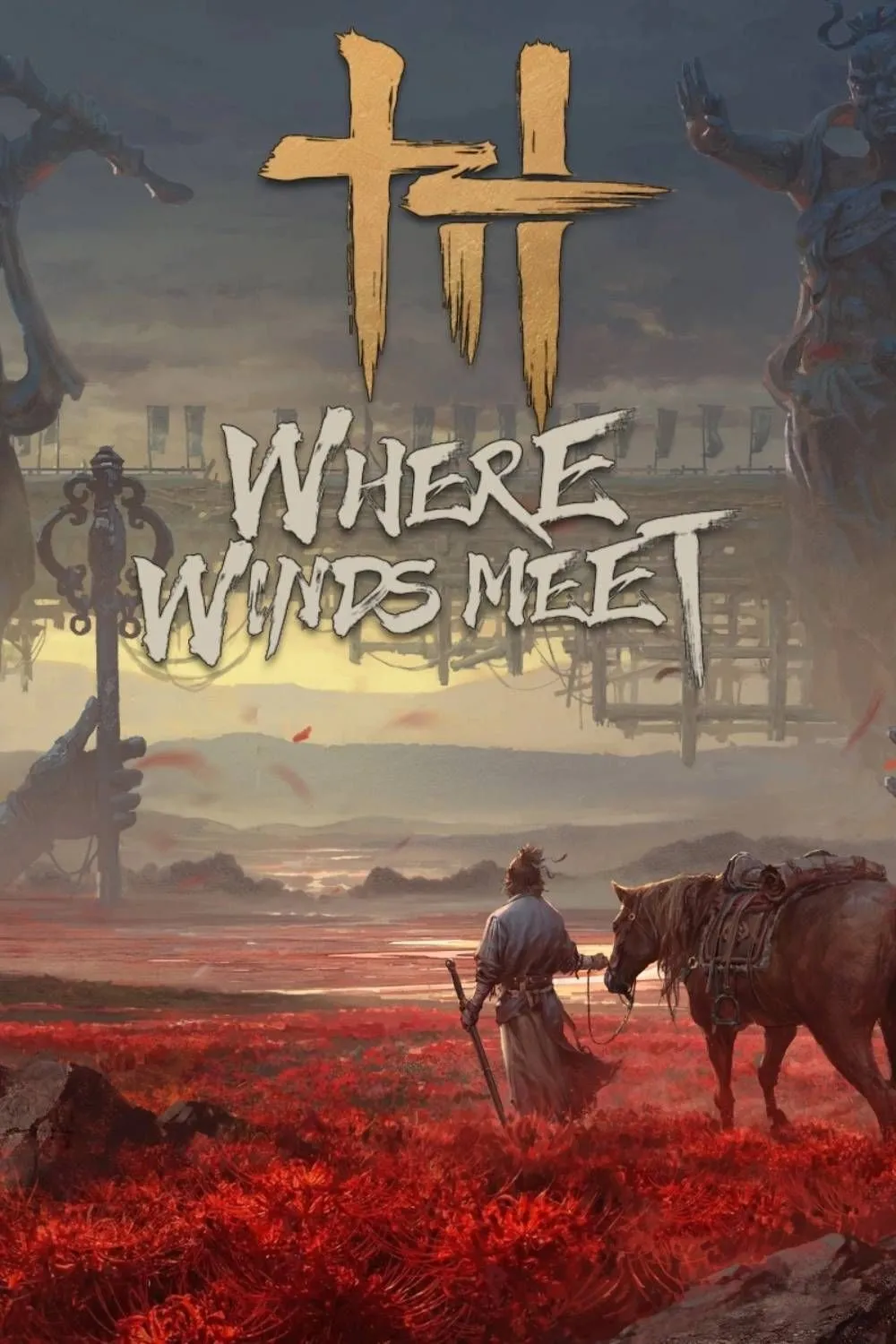 Ảnh bìa chính thức của game Where Winds Meet thể hiện không khí võ hiệp