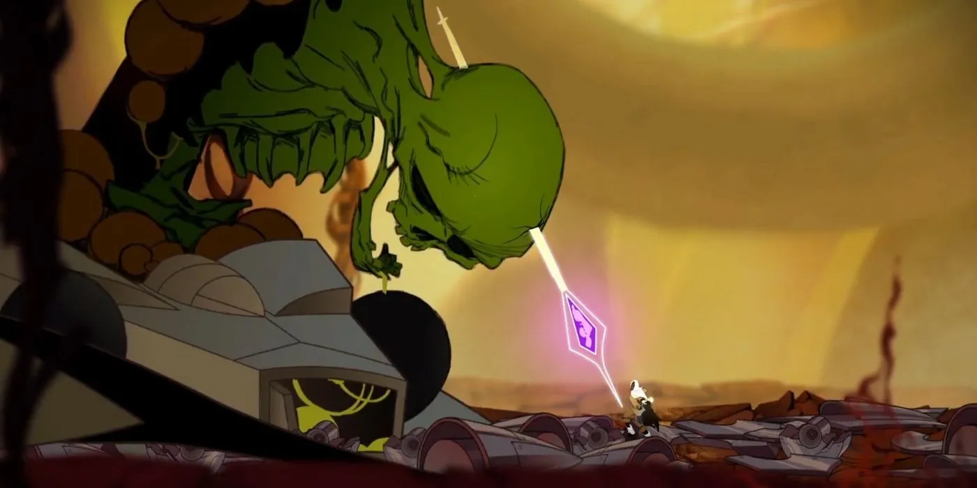 Ảnh chụp màn hình trùm bộ xương trong game Sundered