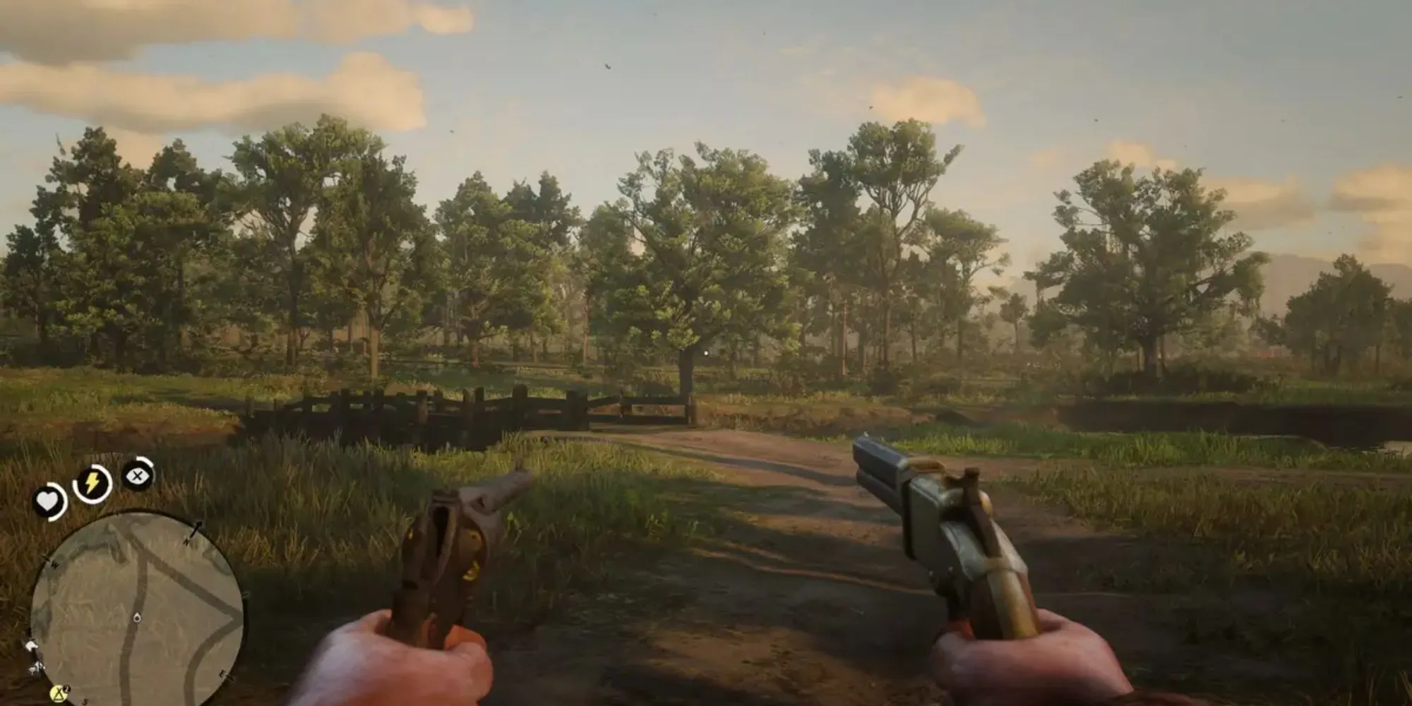 Arthur Morgan ngắm bắn từ góc nhìn thứ nhất trong Red Dead Redemption 2