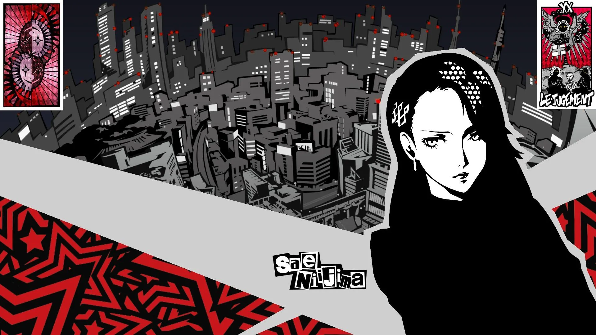 Artwork Sae Niijima trong Persona 5 Royal Judgement Arcana