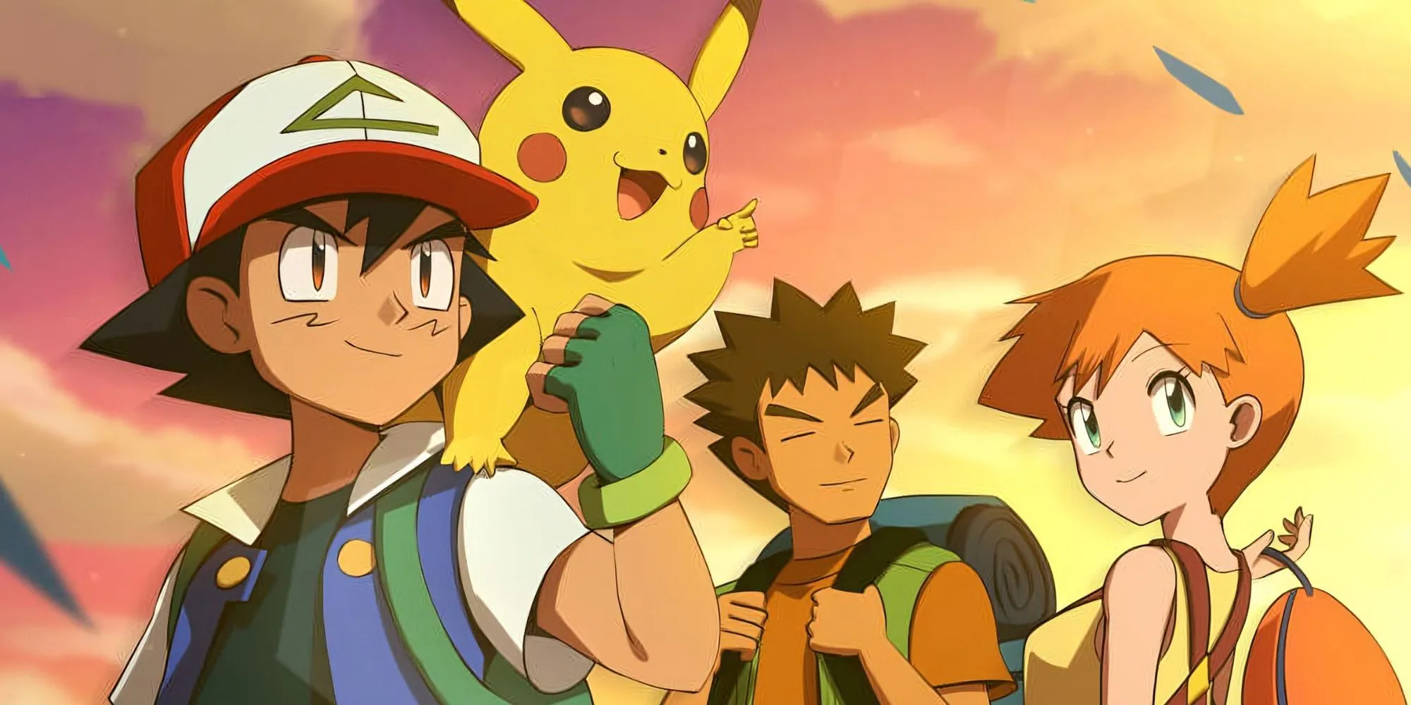 Ash, Brock, Pikachu và Misty cùng nhau phiêu lưu trong thế giới Pokemon