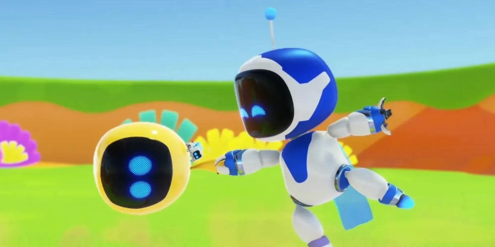 Astro Bot đu dây trong màn chơi Going Loco đầy màu sắc trên PS5