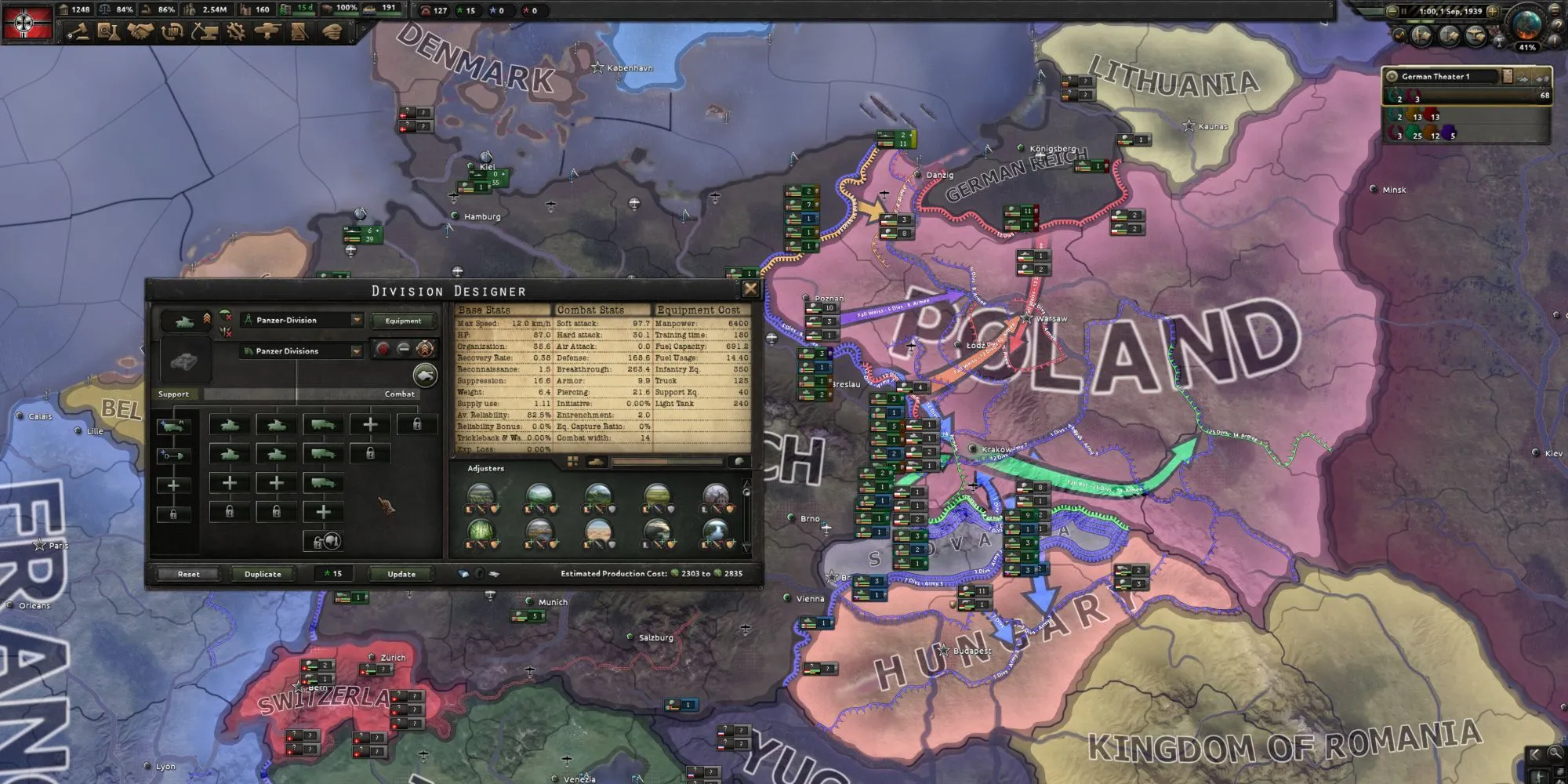 Bản đồ các quốc gia tấn công nhau trong Hearts of Iron IV - game chiến thuật đại tài Thế Chiến II