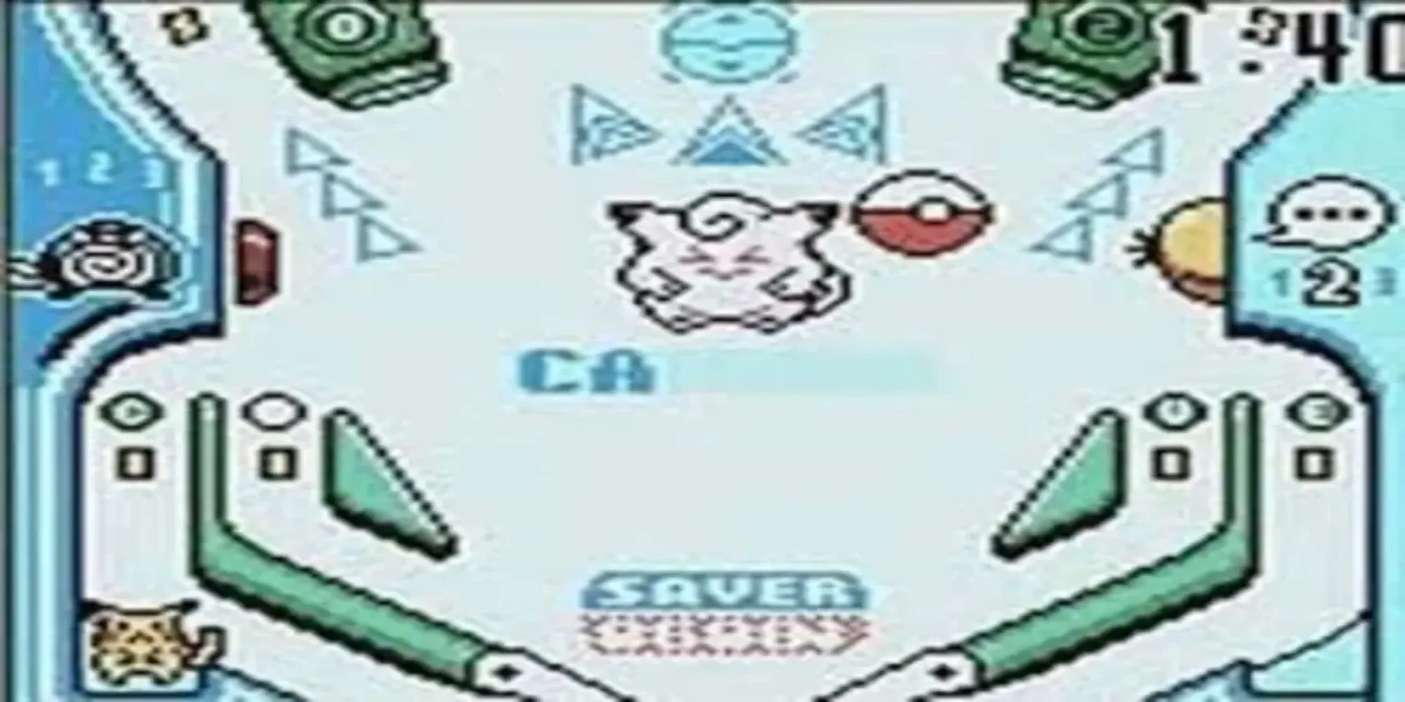 Bàn pinball chủ đề Pokémon trong game Pokémon Pinball trên Game Boy Color