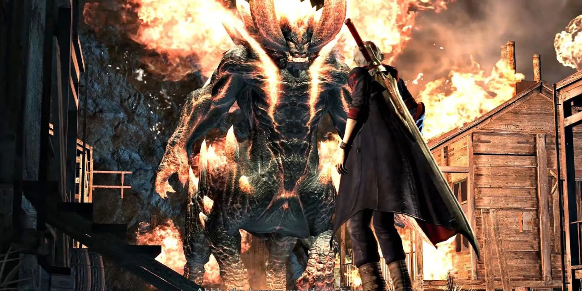 Berial trong Devil May Cry 4, một con quỷ đầu bò thân ngựa rực lửa cầm thanh kiếm magma