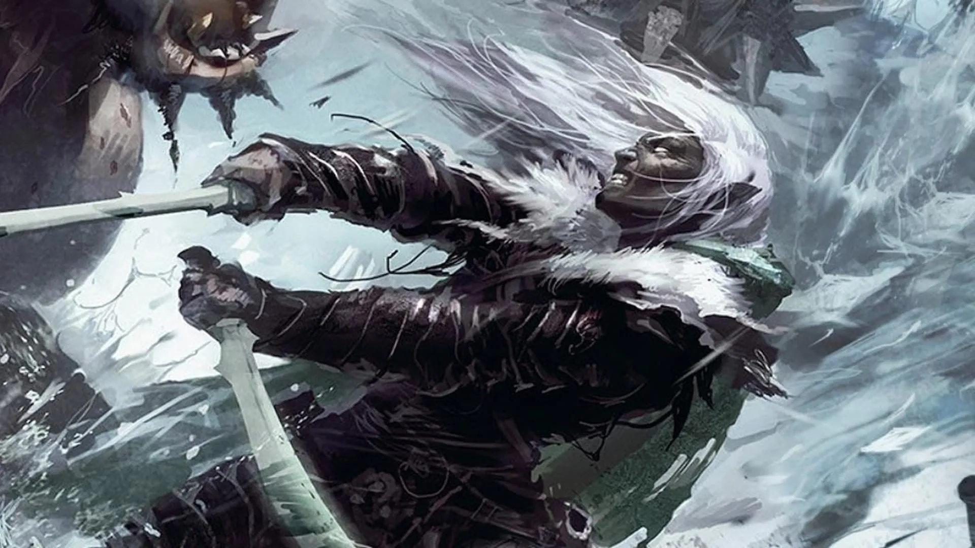 Bìa sách Dungeons & Dragons với nhân vật Drizzt Do'Urden