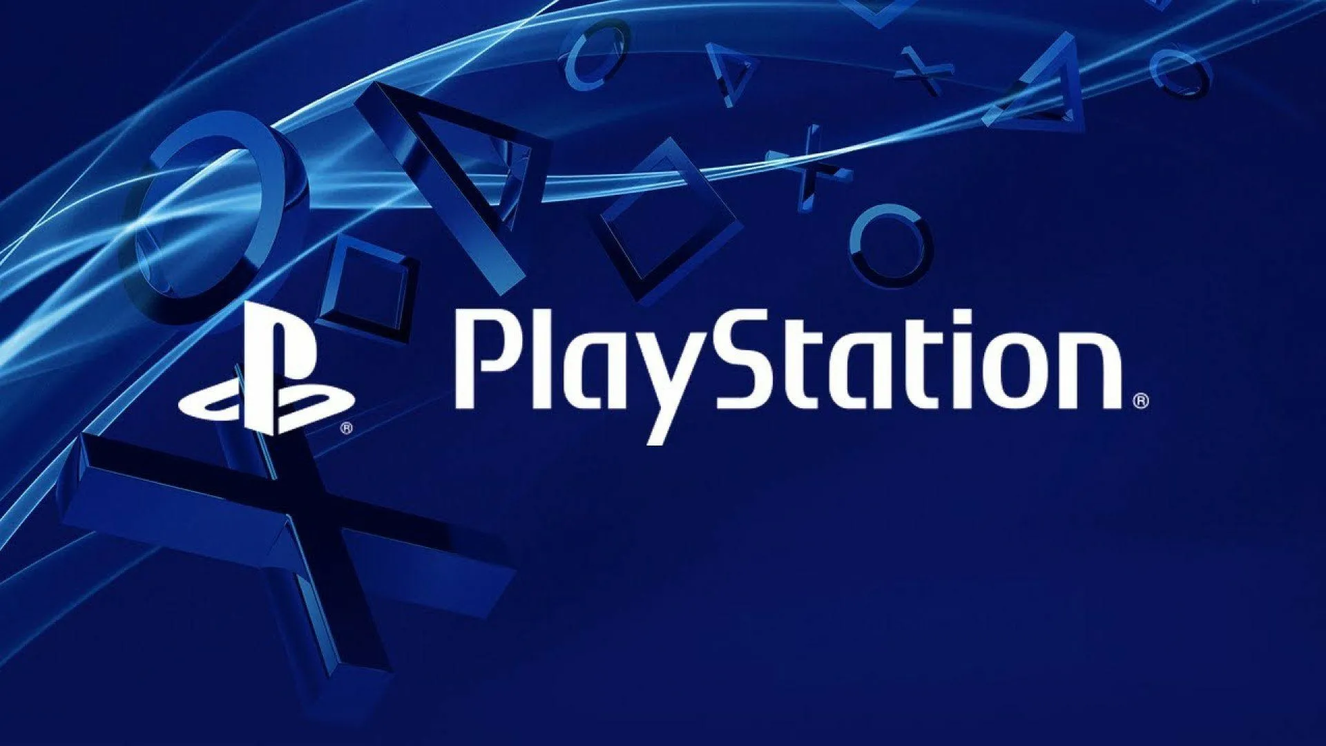 Biểu tượng PlayStation màu xanh trên nền tối