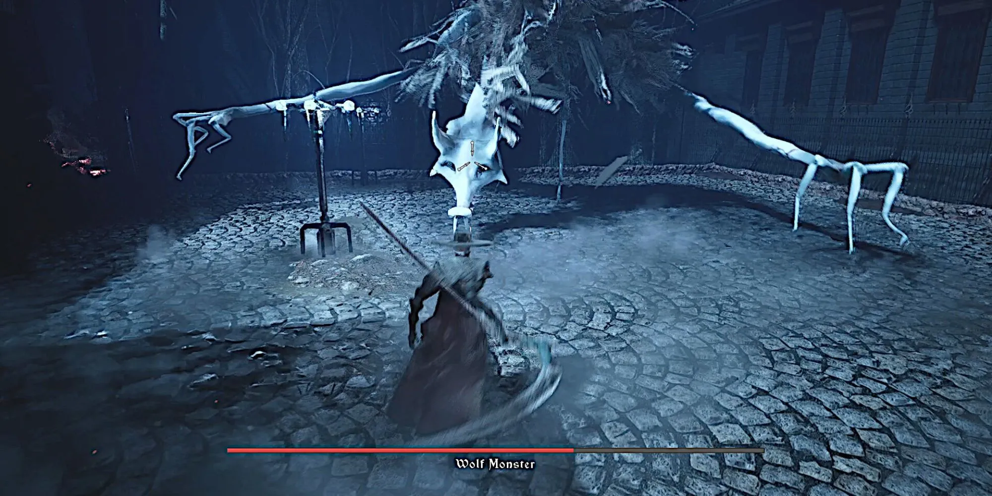 Boss quái vật sói khổng lồ trong game Soulslike Estencel