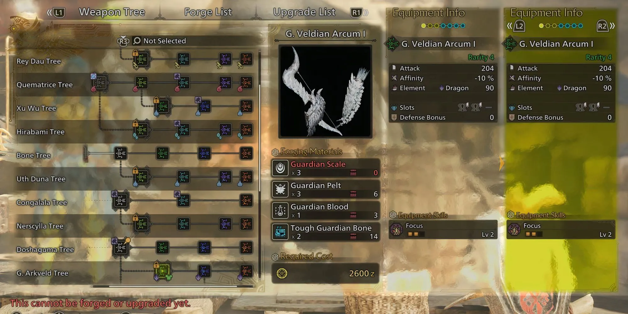 Cận cảnh vũ khí Cung G. Veldian Arcum I trong Monster Hunter Wilds