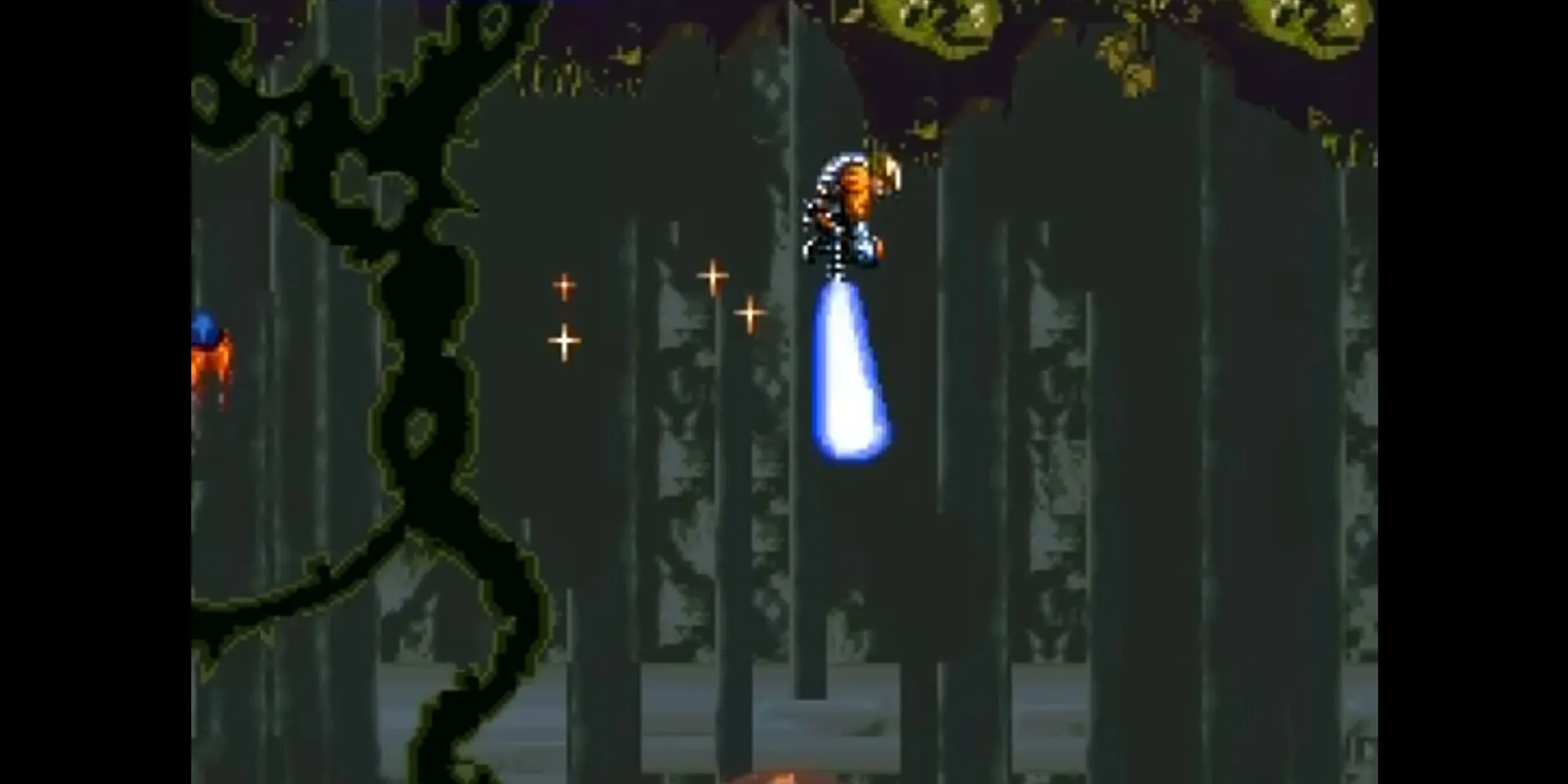 Cảnh Luke Skywalker chiến đấu trên núi tuyết trong Super Star Wars: The Empire Strikes Back trên SNES