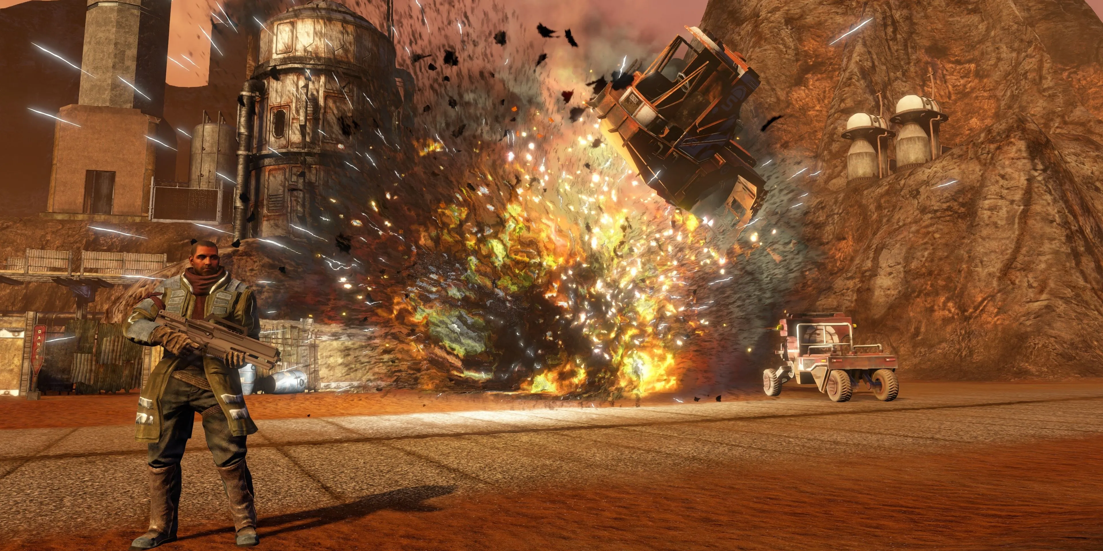 Cảnh phá hủy môi trường ấn tượng trong game Red Faction Guerrilla