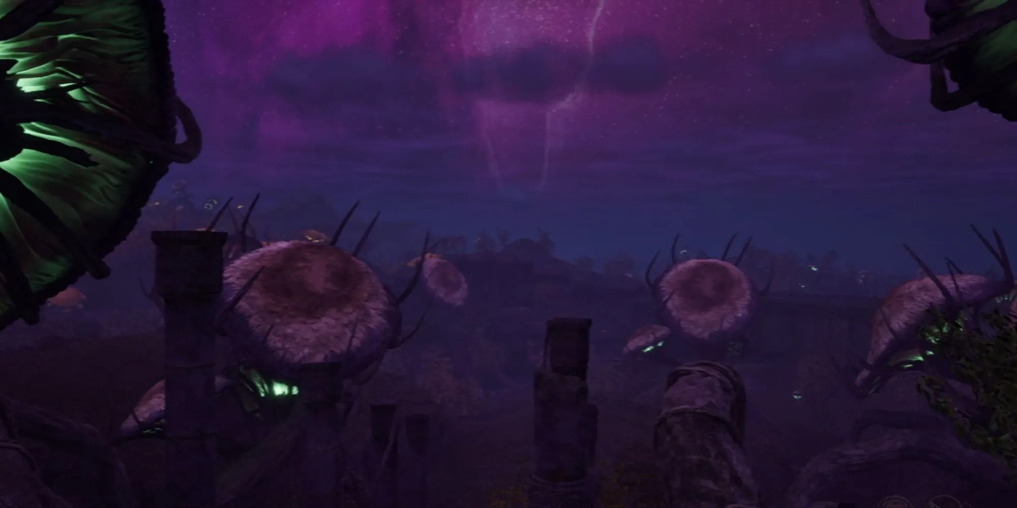 Cảnh quan kỳ ảo tại Shivering Isles, một trong những Vùng đất Oblivion trong game