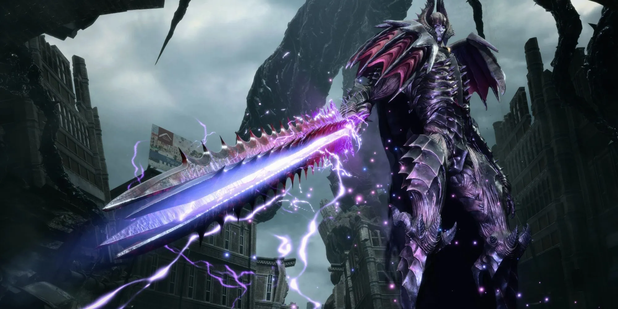 Cavaliere Angelo trong Devil May Cry 5, một hiệp sĩ quỷ to lớn cưỡi mô tô quỷ dữ