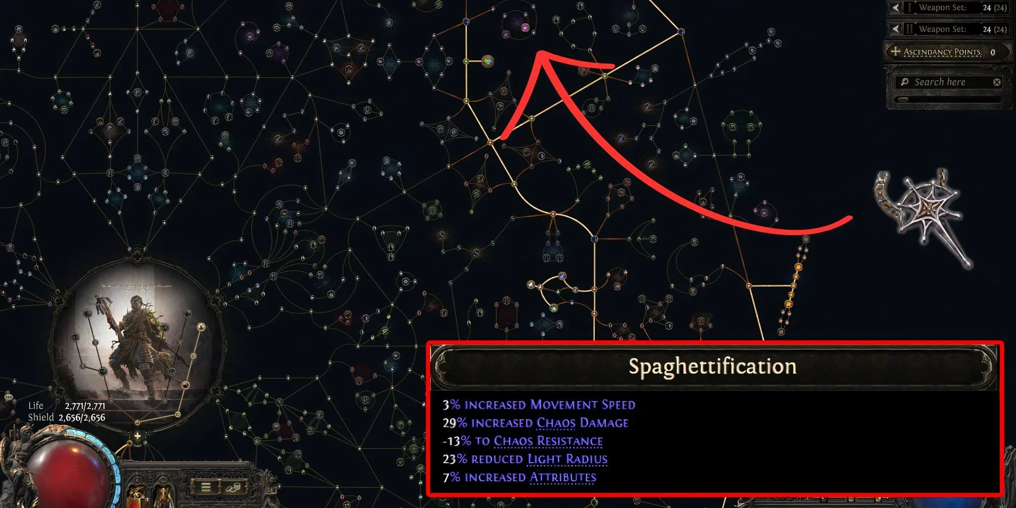 Cây kỹ năng bị động tối ưu cho Mercenary Stat-Stacking trong Path of Exile II