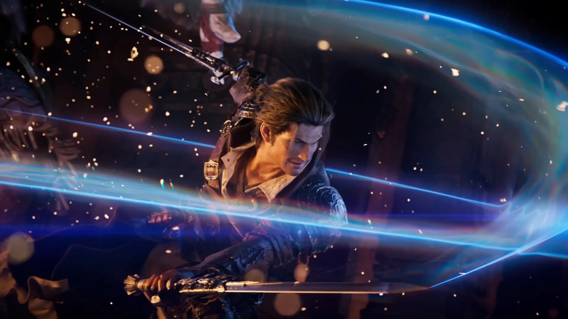 Chiến Binh Ánh Sáng sử dụng kỹ năng của job Viper trong trailer Final Fantasy 14 Dawntrail