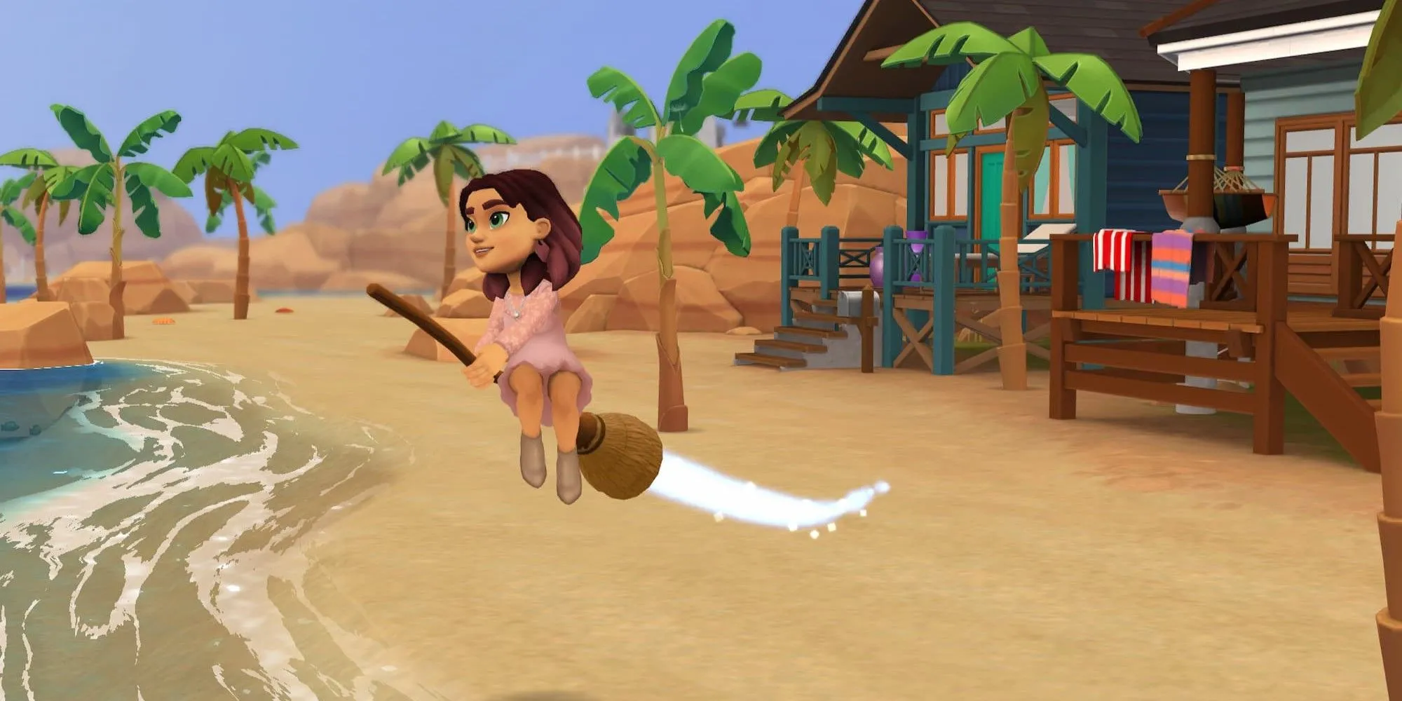 Cô gái cưỡi chổi trong game Wylde Flowers