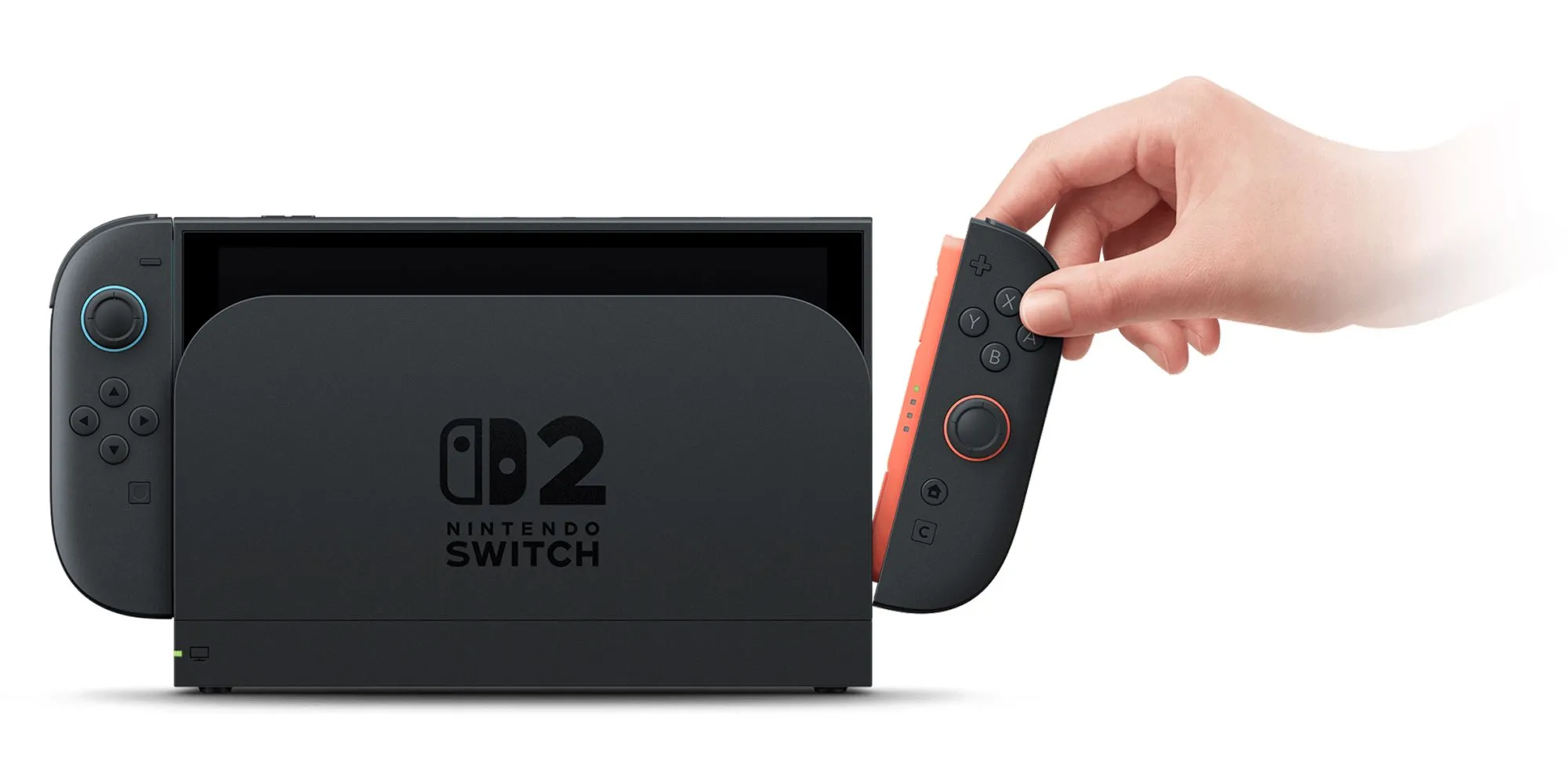 Switch 2 Chốt Lịch Đặt Trước Mới, Giá Máy Không Đổi 1 Console Nintendo Switch 2 khi gắn vào dock, có thể tháo Joy-Con trái