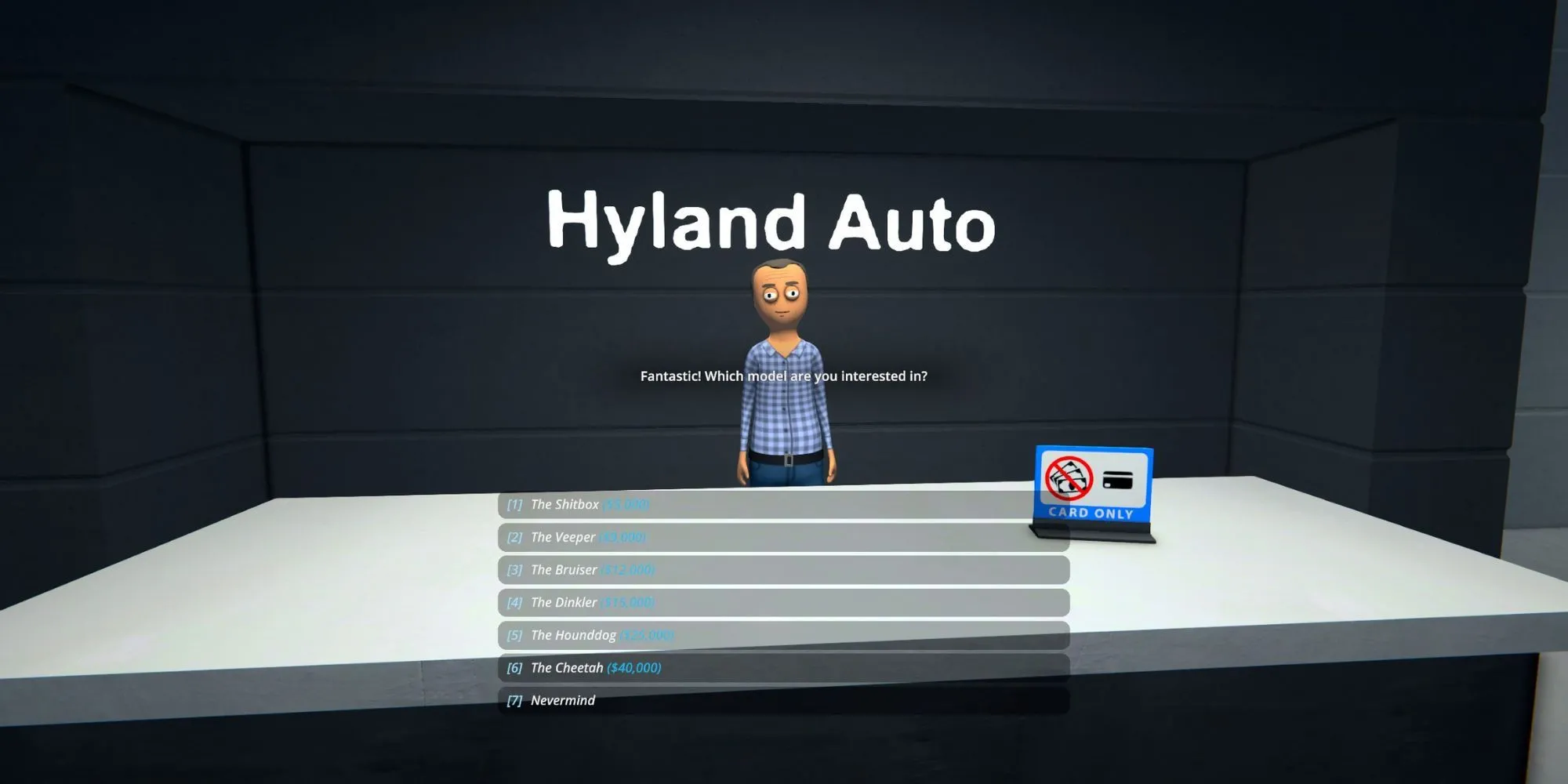 Cửa hàng Hyland Auto trong Schedule 1, nơi người chơi có thể mua xe bằng tiền sạch đã được rửa