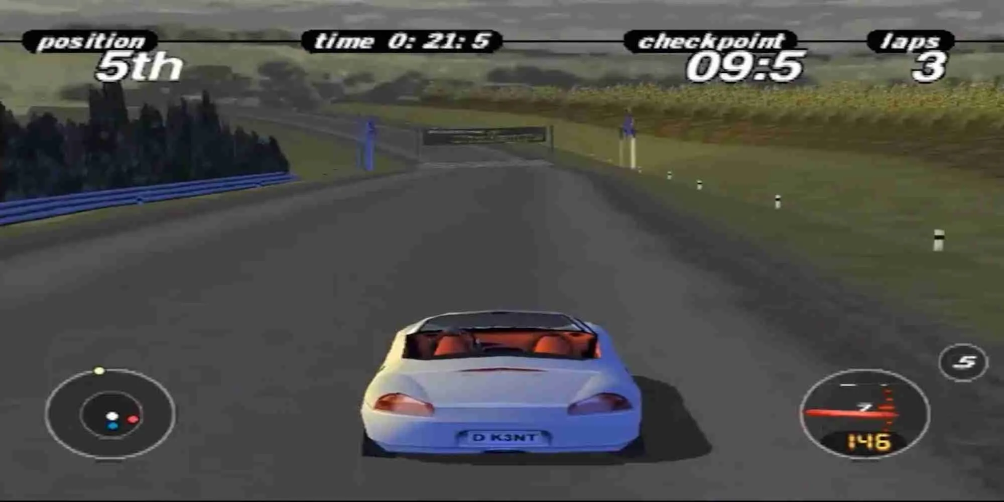 Dàn siêu xe Porsche tranh tài trong game Porsche Challenge trên PlayStation 1