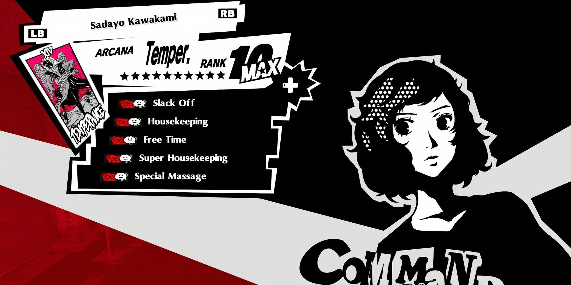 Danh sách tất cả perk của Confidant Sadayo Kawakami trong Persona 5 Royal