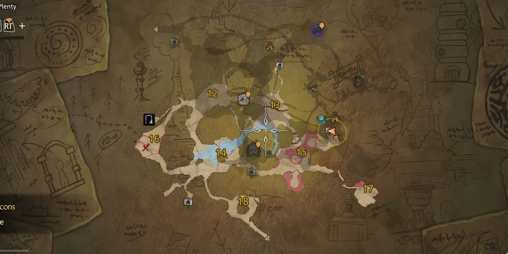 Địa điểm câu cá tại Bồn địa Oilwell trong Monster Hunter Wilds