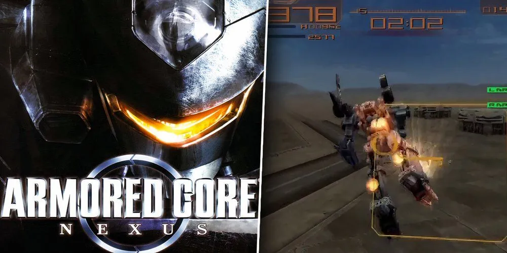 Gameplay mecha chiến đấu trong Armored Core Nexus trên PS2