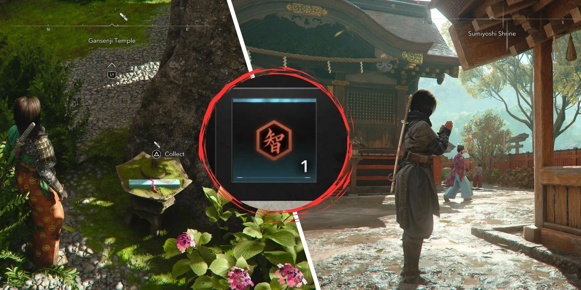 Giao diện bản đồ trong Assassin's Creed Shadows hiển thị điểm tri thức