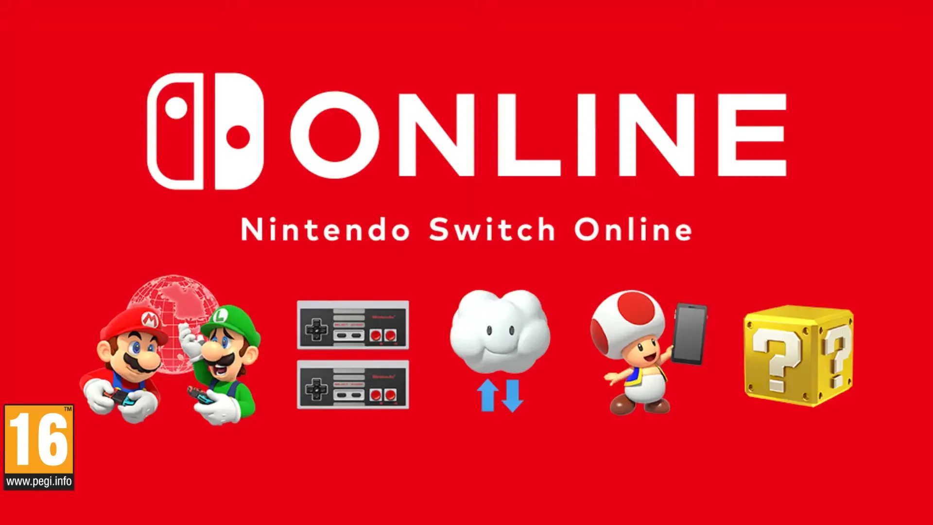 Giao diện chính của dịch vụ Nintendo Switch Online hiển thị các tựa game cổ điển