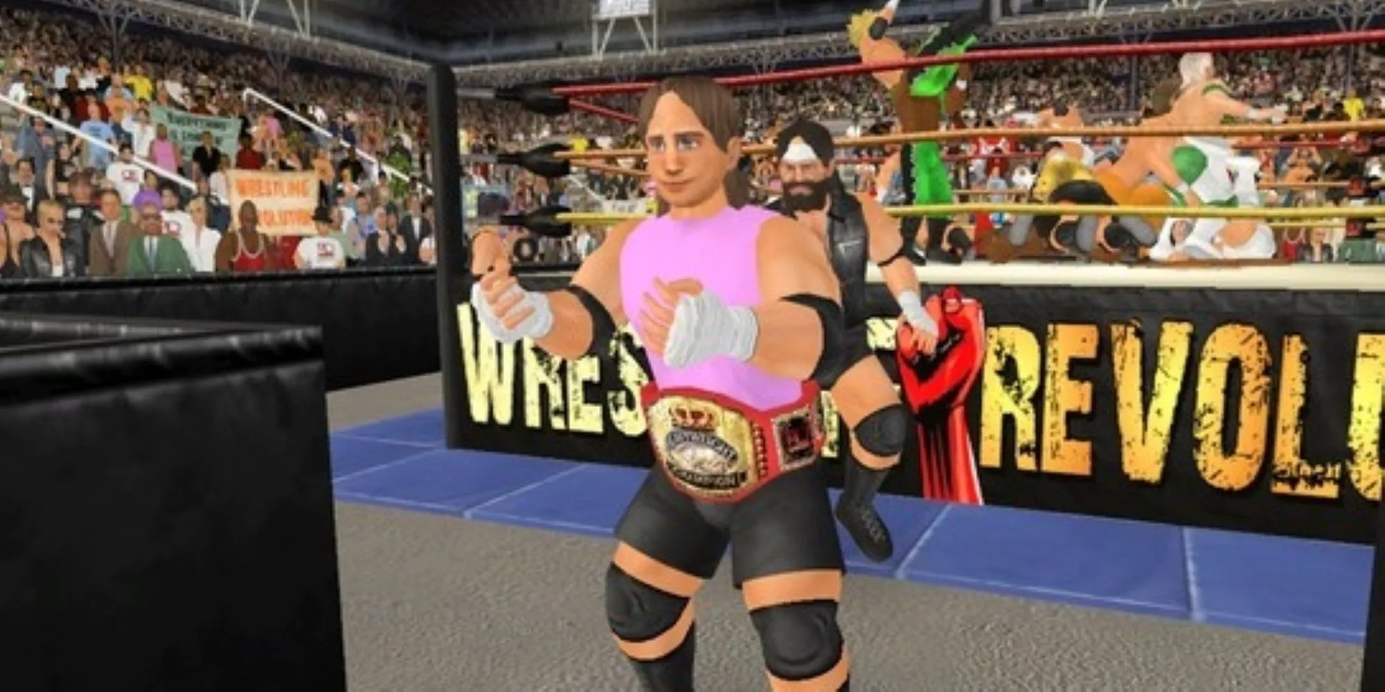 Giao diện và đồ họa retro độc đáo của game Wrestling Empire
