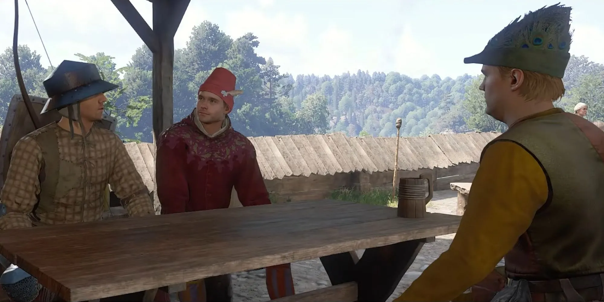 Henry giúp đỡ hai người hát rong George và Michael trong nhiệm vụ phụ Troubadours (Những Người Hát Rong) ở Kingdom Come Deliverance 2.