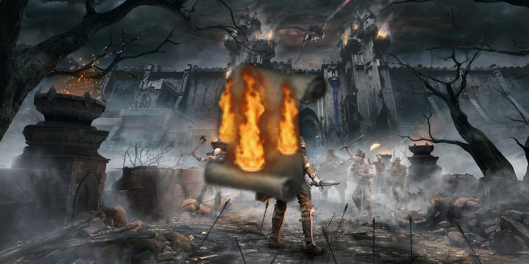 Hiệu ứng phép thuật Firestorm trong Demon's Souls