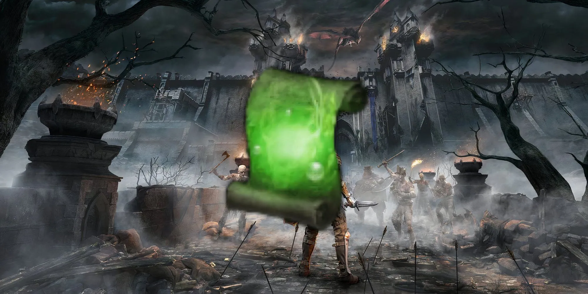 Hiệu ứng phép thuật Poison Cloud trong Demon's Souls