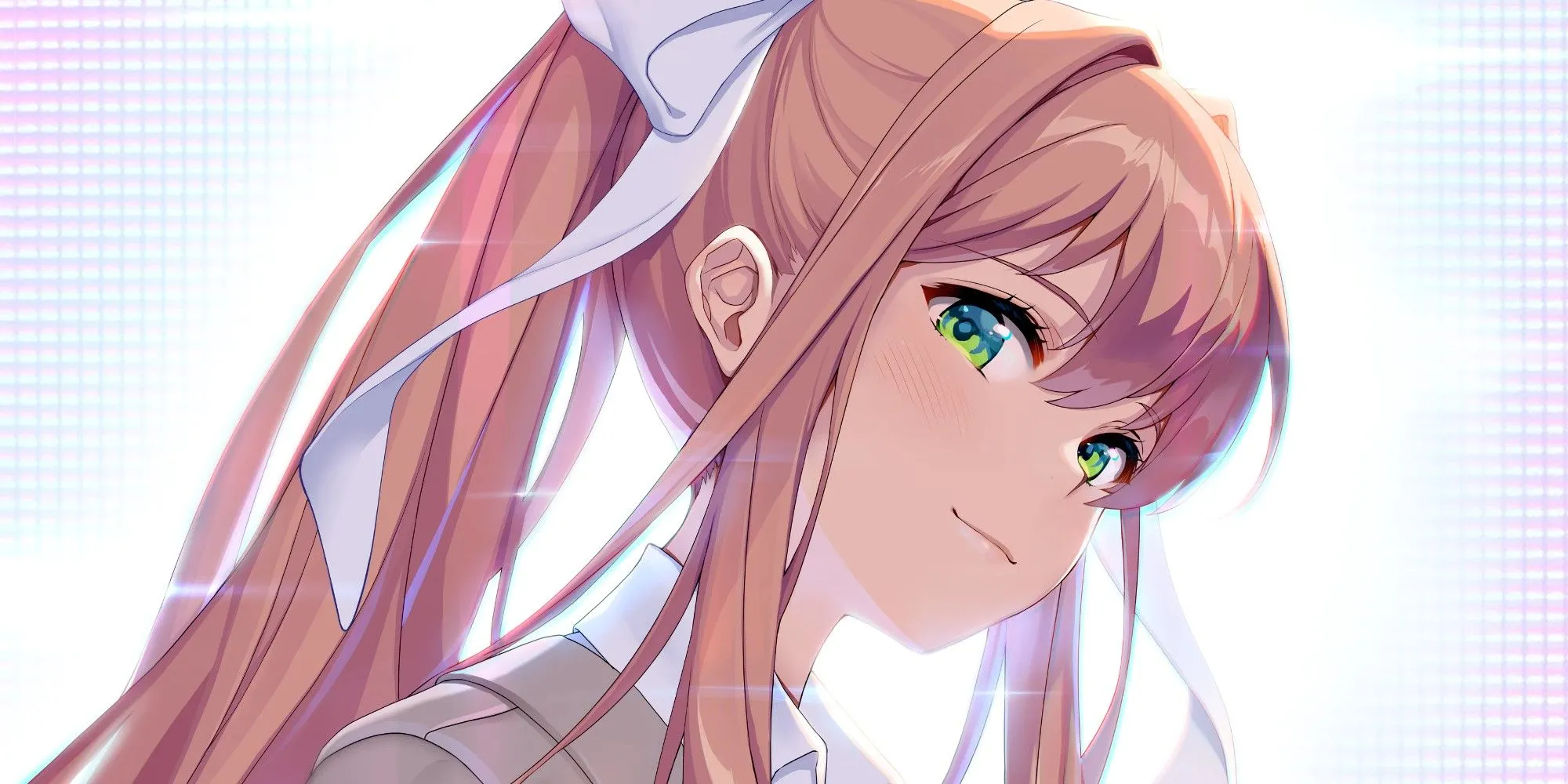 Hình ảnh các nhân vật nữ trong game Doki Doki Literature Club Plus đứng cạnh nhau