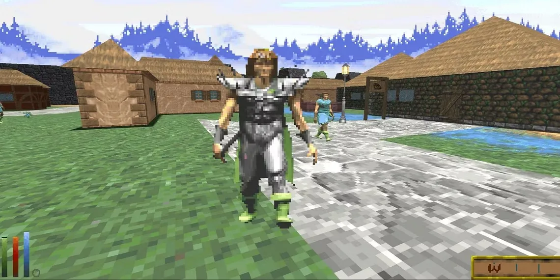 Hình ảnh đại diện cho thế giới rộng lớn trong The Elder Scrolls II Daggerfall