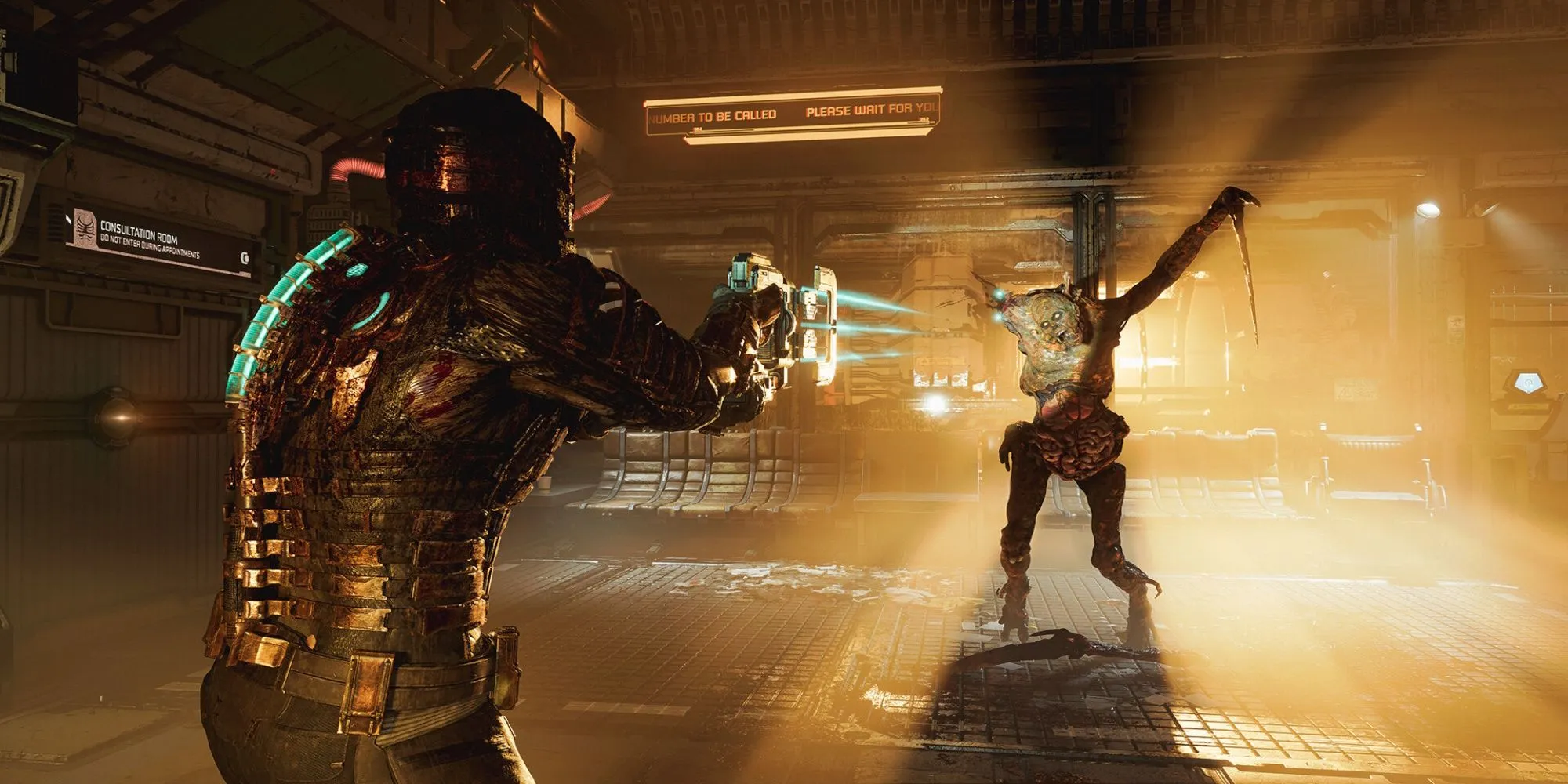 Hình ảnh gameplay Dead Space Remake 2023 với đồ họa chi tiết và hiệu ứng ánh sáng ấn tượng