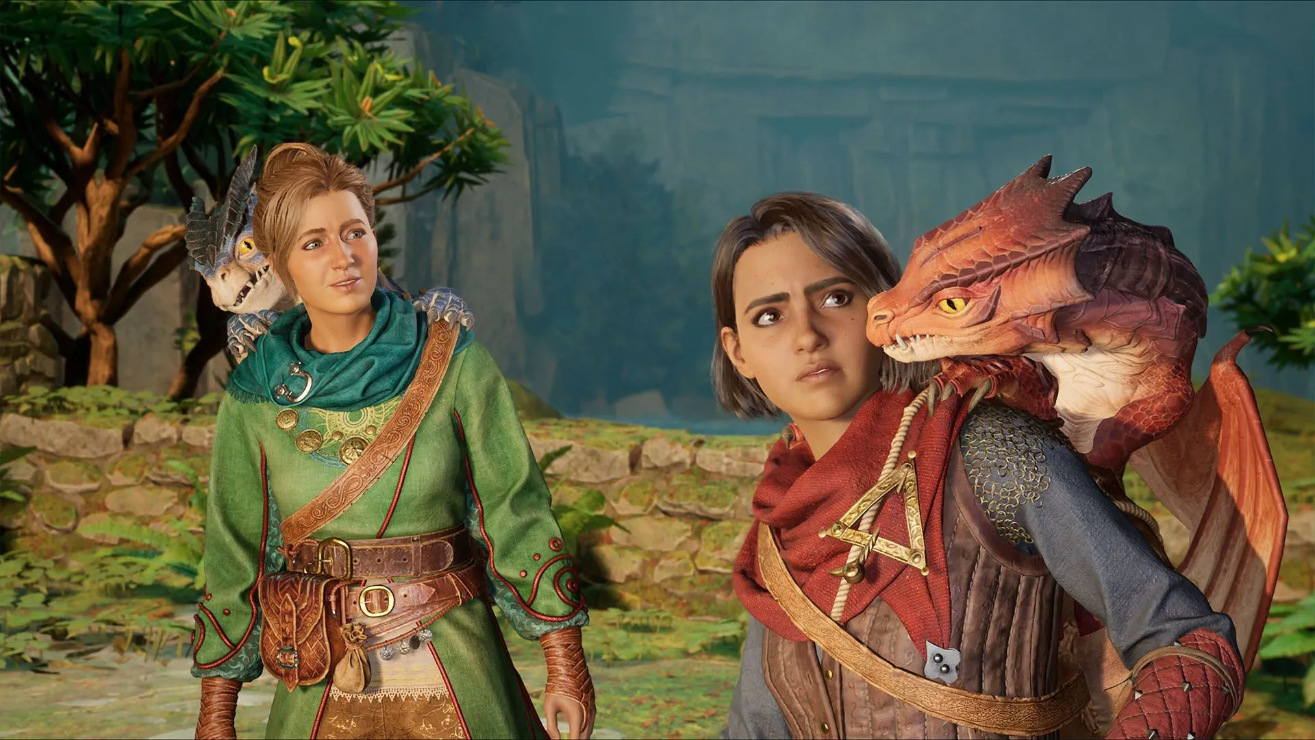 Hình ảnh gameplay trong Split Fiction với hai nhân vật chính hợp tác