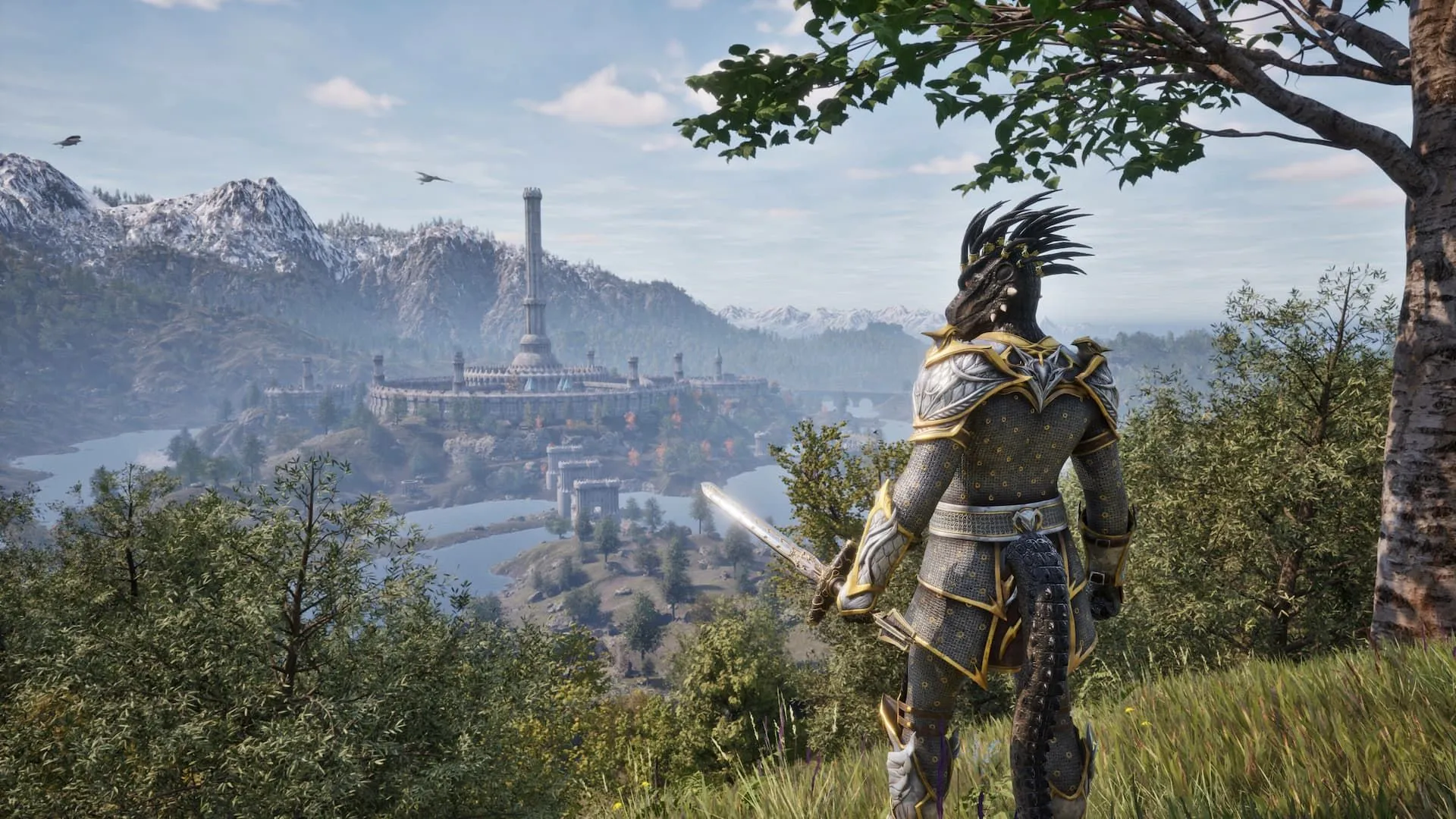 Hình ảnh hiệp sĩ Cyrodiil trong The Elder Scrolls IV Oblivion Remastered thể hiện đồ họa được nâng cấp