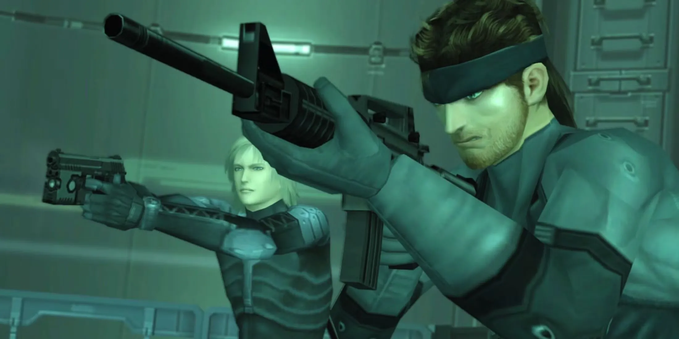 Hình ảnh Solid Snake và Raiden trong Metal Gear Solid 2 Sons of Liberty