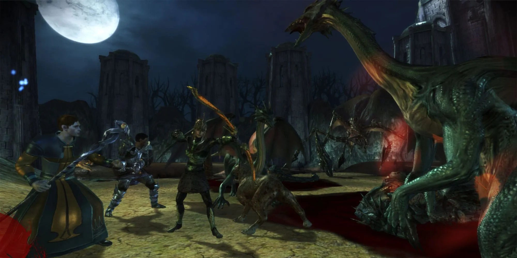 Hình ảnh từ Dragon Age Origins với các nhân vật chính