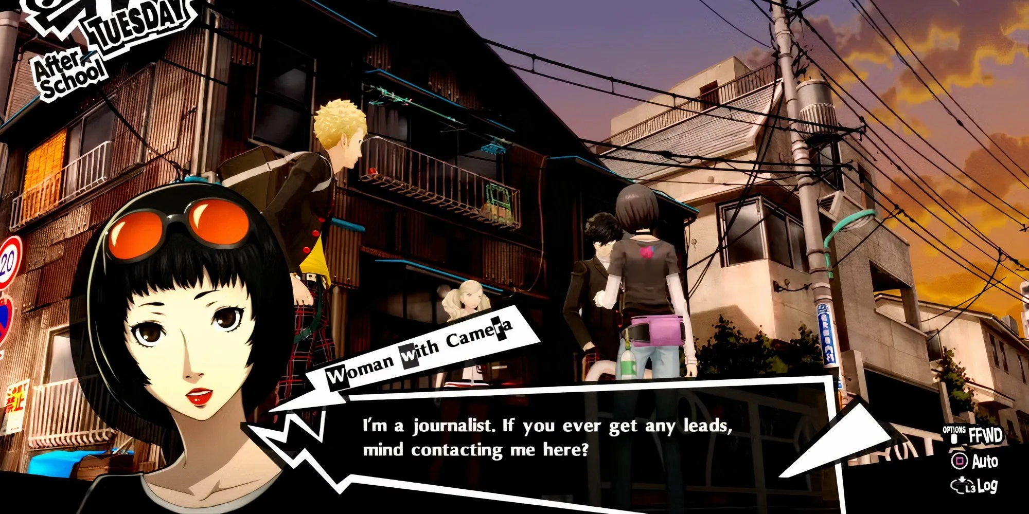 Ichiko Ohya, nữ phóng viên của Devil Arcana, lần đầu xuất hiện trước Phantom Thieves trong Persona 5 Royal