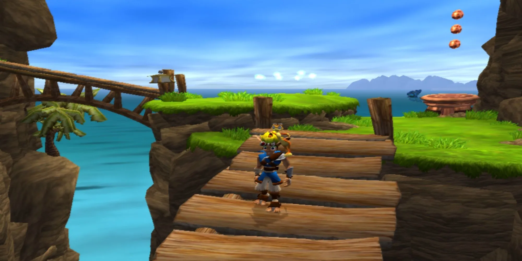 Jak và Daxter trong màn chơi đầu tiên trên PS2