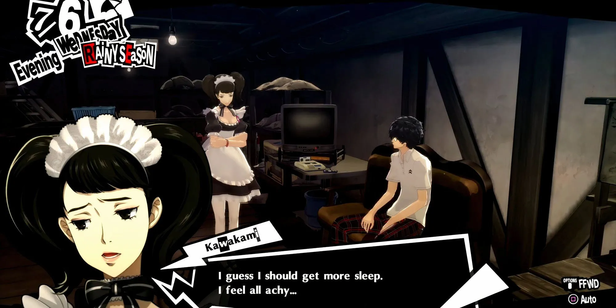 Kawakami tâm sự với Joker về việc bị quá tải trong Persona 5 Royal