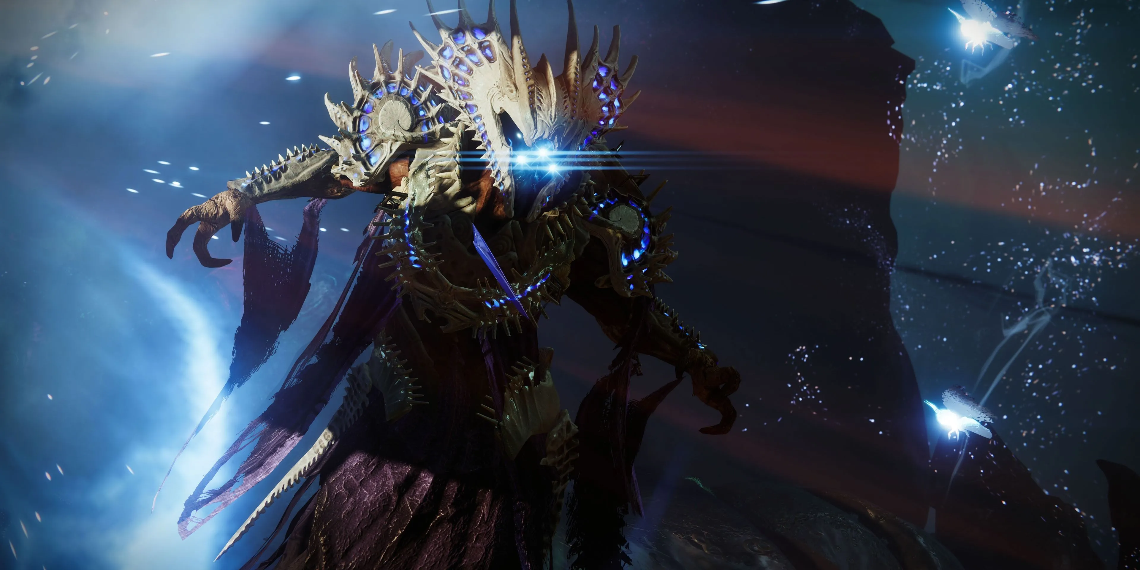 Khu vực đấu boss cuối Simmumah Ur-Nokru trong Ghosts of the Deep dungeon, với xác Oryx