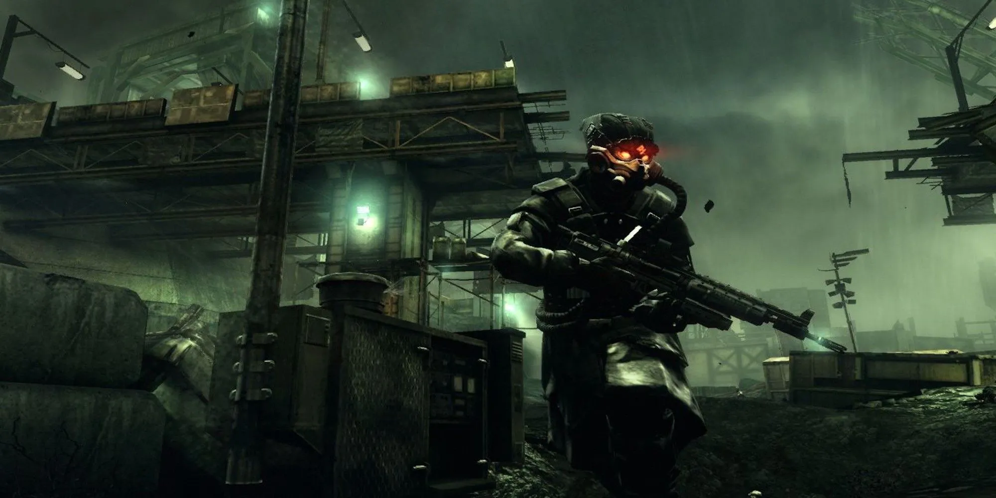 Khung cảnh chiến đấu khốc liệt trong game FPS Killzone 2 trên PlayStation