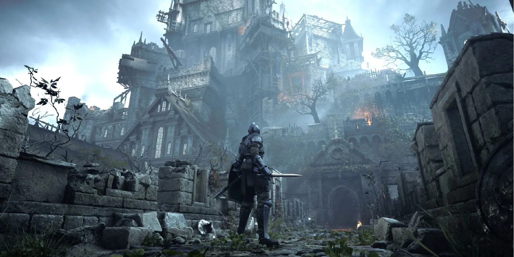 Khung cảnh hùng vĩ của Boletaria trong Demon's Souls Remake với đồ họa đỉnh cao