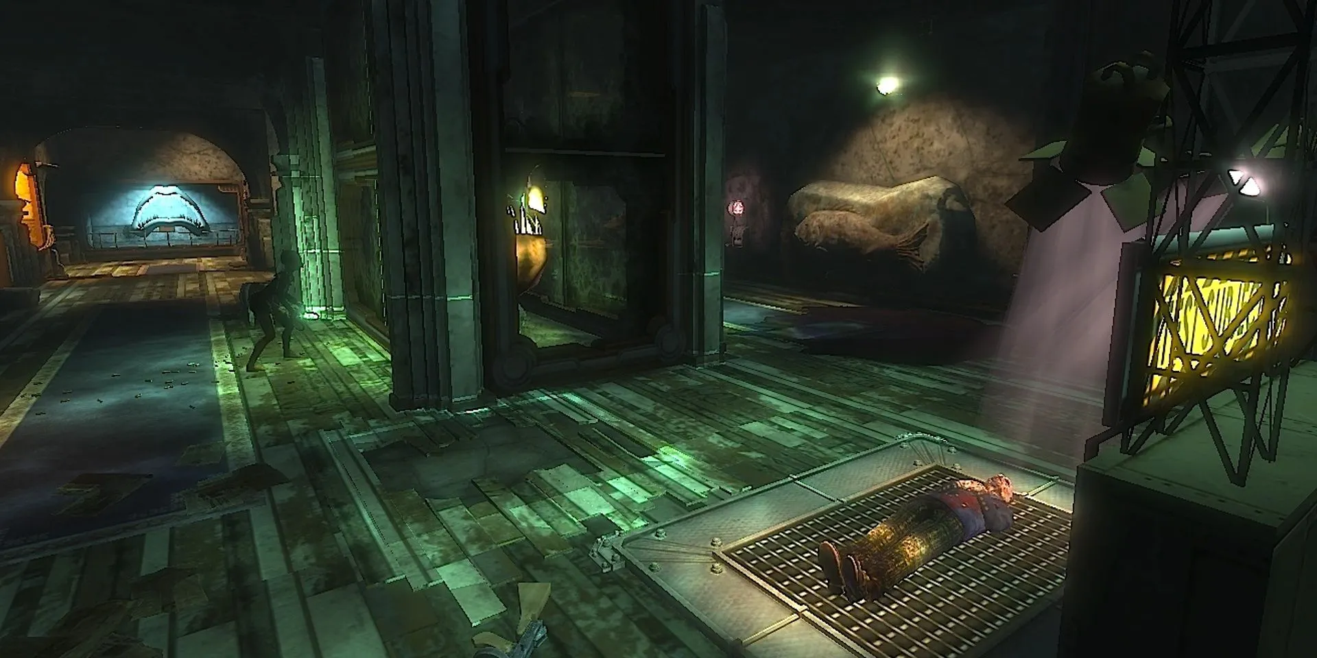 Khung cảnh màn chơi Proving Grounds trong BioShock với nhiệm vụ hộ tống Little Sister