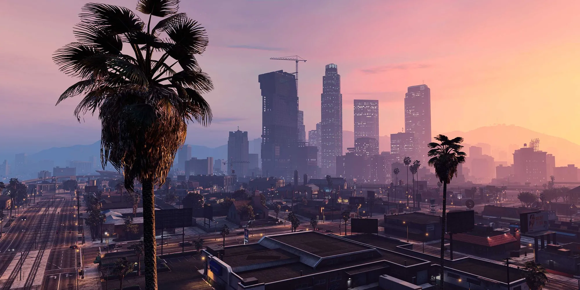 Khung cảnh thành phố Los Santos, bối cảnh chính của GTA 5