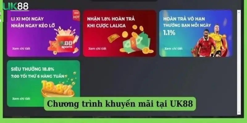 Khuyến mãi UK88 đa dạng, ưu đãi cực sốc cho thành viên mới
