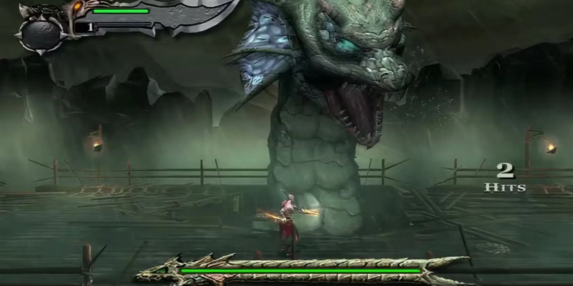 Kratos trong God of War 2005 với cặp Blades of Chaos trên PS2